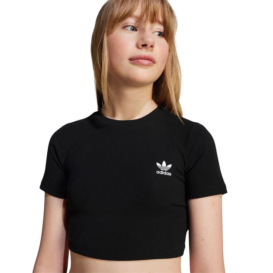 Rib Crop Tee t-shirt da bambina Adidas | JC8439X